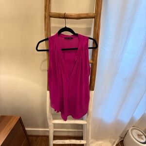 Olive & Oak Vibrant Pink Sleeveless Blouse
